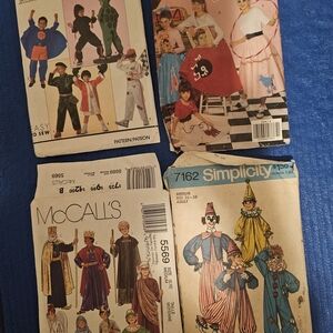 Vintage Adult And Kids Costume Pattern Set